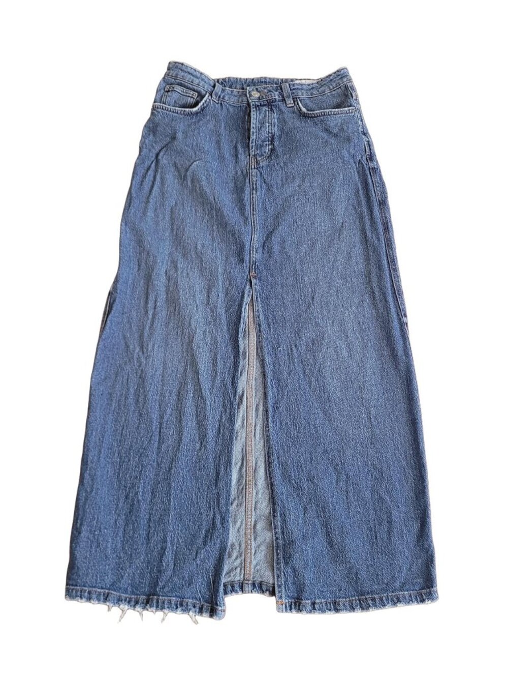 Zara Vintage Heavy Cotton Denim Maxi Skirt (size M)